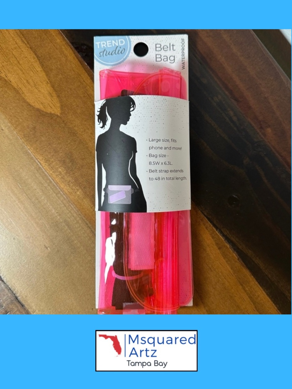 Trend Studio Waterproof Belt Bag Pink Phone Pouch Waist Pack Adjustable Strap